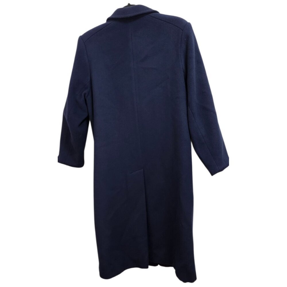 Forecaster of Boston Wool Coat Women Size 6 Navy Long Peacoat Double Breasted - Picture 7 of 16